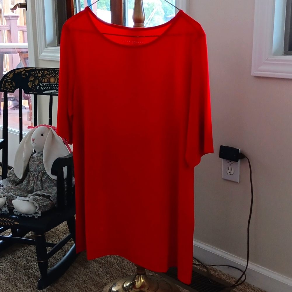 Liquid knit tunic top